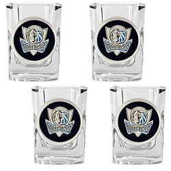 Dallas Mavericks NBA 4pc Square Shot Glass Set by Great American Products