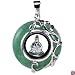 Green Jade & Sterling Silver Meditating Buddha Handmade Pendant Necklace