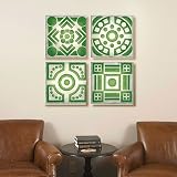 Classical Garden Set of 4 16in x16in Canvas Prints