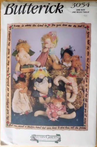 OOP 1993 BUTTERICK PATTERN 3054 "FORGET ME KNOTS" 7" DOLLS & 4" BUNNIES & ACCESSORIES