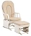 Bassettbaby Mission Glider with Ottoman - White