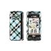 New Blue and Brown Cross Plaid Checker Snap on Hard Skin Cell Phone Cover Case for Lg Envy Touch Vx1
