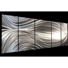 passing currents by nicholas yust - multi panel metal wall art sculpture