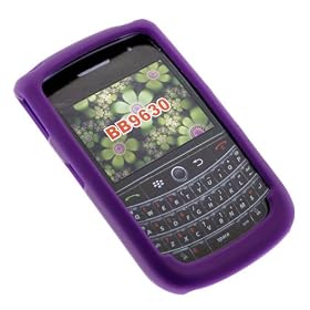Purple Silicone Skin Cover Case for Blackberry Tour 9630