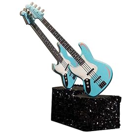 Click here to buy Rock Around the Clock Cardboard Guitars 12-pc. Party Decorations by Unknown