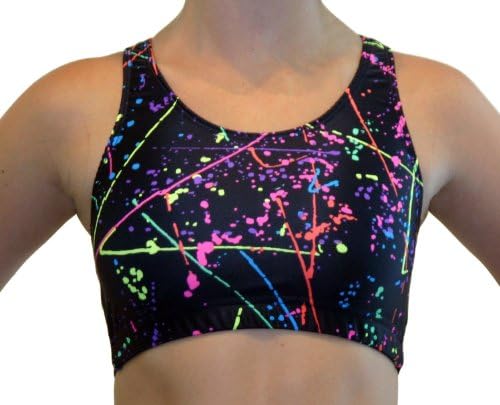 Paint Splatter Sports Bra (Adult XS 30-32 in., Paint Splatter)