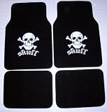 Skull Front & Rear Carpet Car Truck SUV Floor Mats