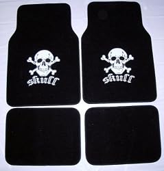 Skull Front & Rear Carpet Car Truck SUV Floor Mat
