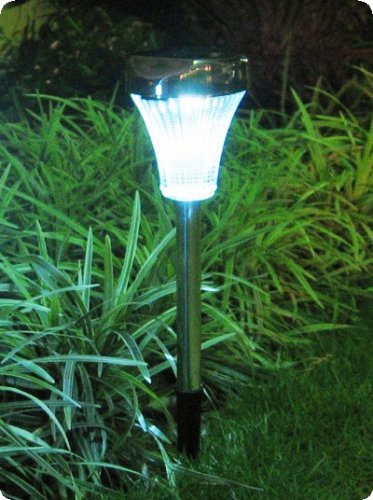 6er-Set Solarlampen Gartenleuchte Gartenlampe Edelstahl