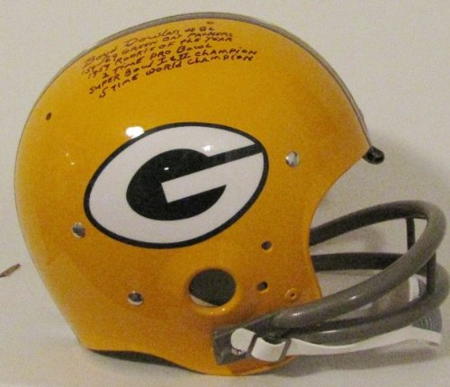 Boyd Dowler Autographed Full Size Suspension Helmet TK - Green Bay Packers Super Bowl I & II Champion