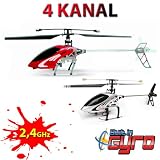4 Kanal SINGLE ROTOR 2,4GHZ Gyro-Edition! RC Modellbau-Hubschrauber MIT GYROSCOPE-Technologie – 2,4Ghz-Modell! Neueste Helikopter-Version! Der Heli ist fertigmontiert!