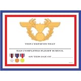 Fighter Pilot Certificate Flight School 12pc