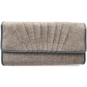 Liz Claiborne Painted Florals Linen Wallet in Ash