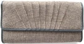 Liz Claiborne Painted Florals Linen Wallet in Ash