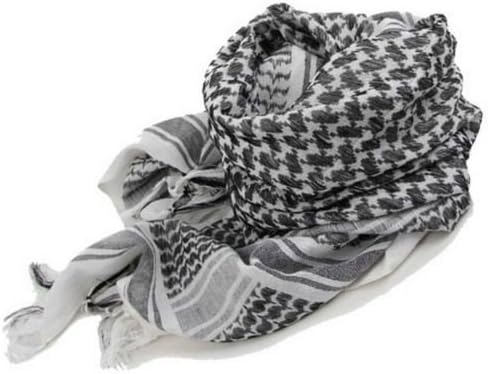 New Fashion Multi-use Cotton Military Tactical Scarf Wrap Arab Shemagh Keffiyeh Mask Bandanas Black White