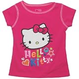 Hello Kitty Girls 2T-4T Print Cap Sleeve T-Shirt