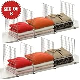 CHROME SHELF DIVIDERS (SET OF 8)