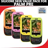 Silicone Skin 4 pc. Value Pack for your Palm Pre (Yellow, Orange, Green, Light Pink) Bonus DBRoth Microfiber Cleaning Cloth Included