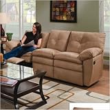 Simmons Upholstery 50656 S Granville Microfiber Dual Reclining Sofa