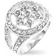 WOMEN'S RINGS STERLING SILVER & VERMEIL W/CLEAR CZ