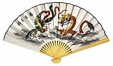 Classic 20 Oriental Feng Shui Wall Fan-Dragon & Pheonix