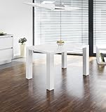 SalesFever Luke Esstisch weiß hochglänzend (high gloss) (L 120 x B 80 x H 75 cm)