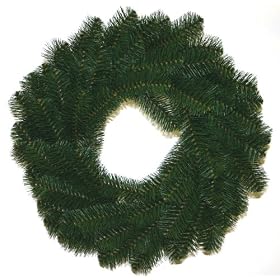Good Tidings 24-Inch Artificial Pine and Mixed Greens Christmas Wreath