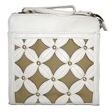 Mellow World Blossom Messenger Cross Body Handbag (White)