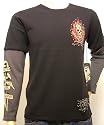 Ed Hardy by Audigier Men langarm Sweater Kaschmir Pullover Studs