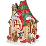 Department 56 North Pole Village Hobby Horse Barn Lit House, 6.69-Inch