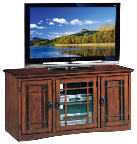 Leick Riley Holliday Mission Tall TV Stand, 50-Inch, Oak On Sale