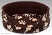 HUNDEBETT KUSCHELBETT KATZENBETT FLEECE PFOTENMOTIV