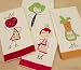 Anthropomorphic Veggie Head Salad Sisters Dish Towel Set