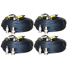 4 x 50 Feet Power Video Camera Siamese Cable & Camera Power Supply Kit CBV54P 1JP