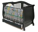 Stork Craft Aspen Stages Crib With Drawer in Black
