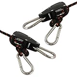 Apollo Horticulture Stainless Steel 1/4" Adjustable Grow Light Rope Hanger w/ Lifetime Warranty