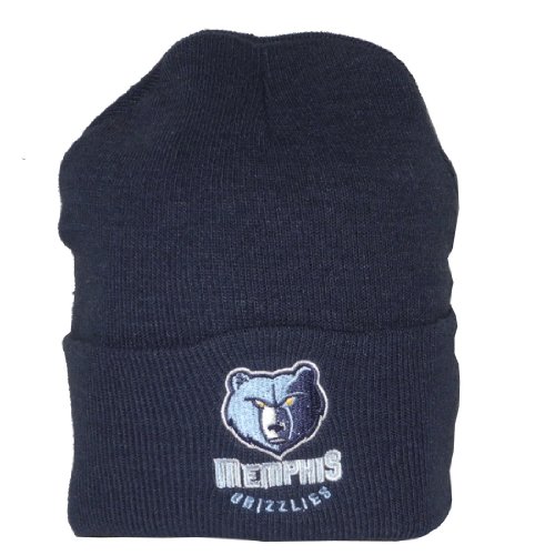 Adult NBA Memphis Grizzlies Warm Ski & Skate Roll Up Beanie / Winter Hat - One Size Fits All - Royal Blue