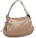 SONDRA ROBERTS NEW YORK Meatllic Leather Hobo with Side Drawstring Pockets Image