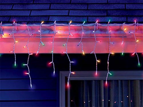 Celebrations 14089-71 Mini Icicle Light Set, 13', 300 Multi-color Lights