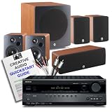 Onkyo TX-SR507 AV Receiver (Black) + Q Acoustics 1010i 5.1 Award-winning Speakers - new 'i' version! (Cherry) + Creative Audio £100 cable bundle (see below for details) + Creative Audio Quickstart Guide. 2 Year Guarantee