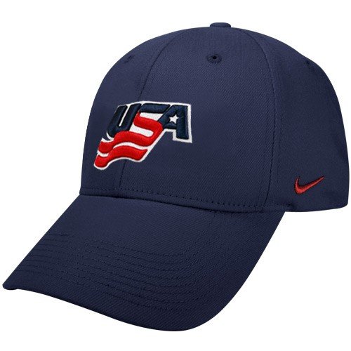 Nike 2010 Winter Olympics Team USA Hockey Navy Blue Logo Flex Fit Hat