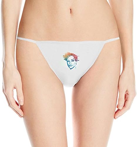 YQUE56 Women's Rihanna Poster T-back T-back White Size M