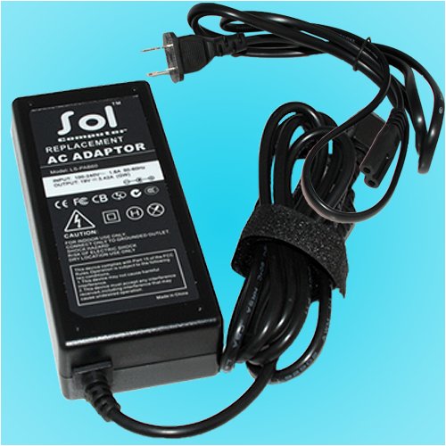 SOL COMPUTER 65W Heavy-Duty AC Power Adapter for GATEWAY MX6453, MX6920, MX7118, MX7315, T-1424U