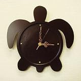 【MANJA】バリ雑貨 ■ ハワイアン時計 MDF レリーフ ＜ ホヌ ＞WOO-0294