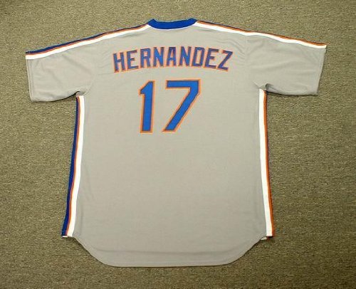 KEITH HERNANDEZ New York Mets 1987 Majestic Cooperstown Throwback Away Baseball Jersey, XL