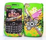 Feather Flower Snap on Hard Skin Faceplate Cover Case for Blackberry Curve 8520 8530