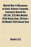 World War II Weapons of Italy: Human Torpedo, Cannone Navali Da 381-40, 320 MM Model 1934 Naval Gun, 381mm - 50 Model 1934 Naval Gun-