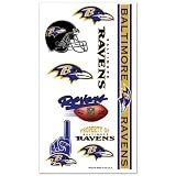 Baltimore Ravens Temporary Body Tattoos 3 Pack