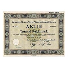 historische Original Aktie BMW'
