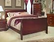 Cherry Finish Twin Size Sleigh Bed